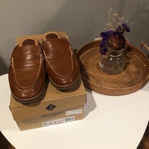 Brown Sperry Seaport Fina Mules